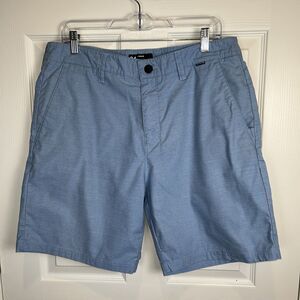 HURLEY Light Blue H2O-DRI BREATHE WALK SHORTS Mens Size 34